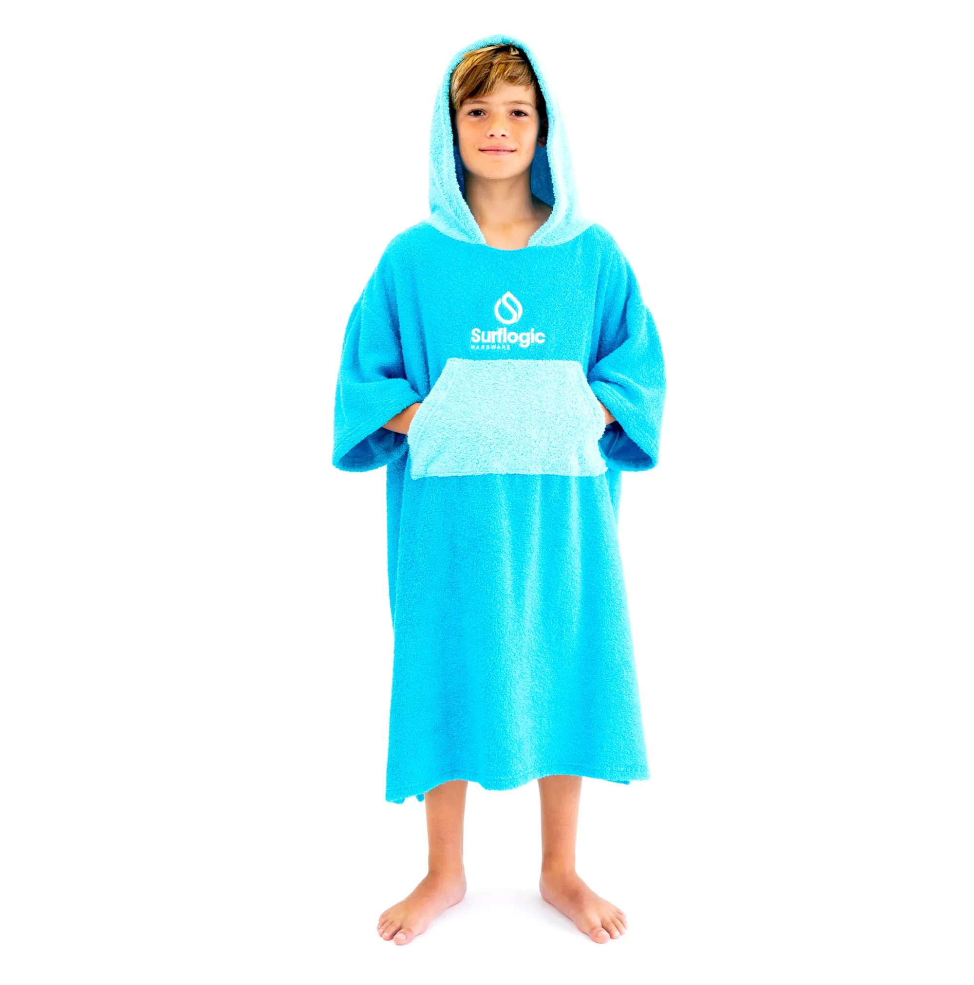 Surflogic Ponchos>Poncho Cyan & Turquoise (Junior)