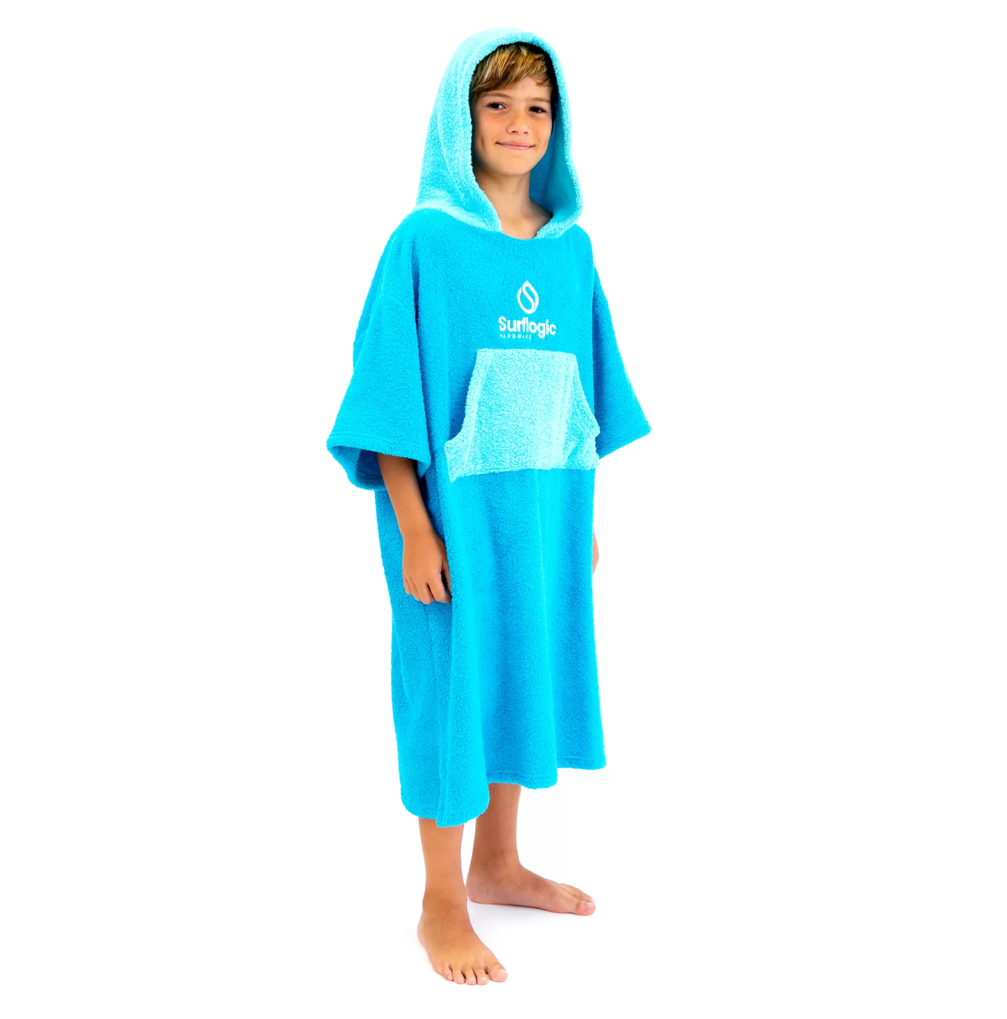 Surflogic Ponchos>Poncho Cyan & Turquoise (Junior)