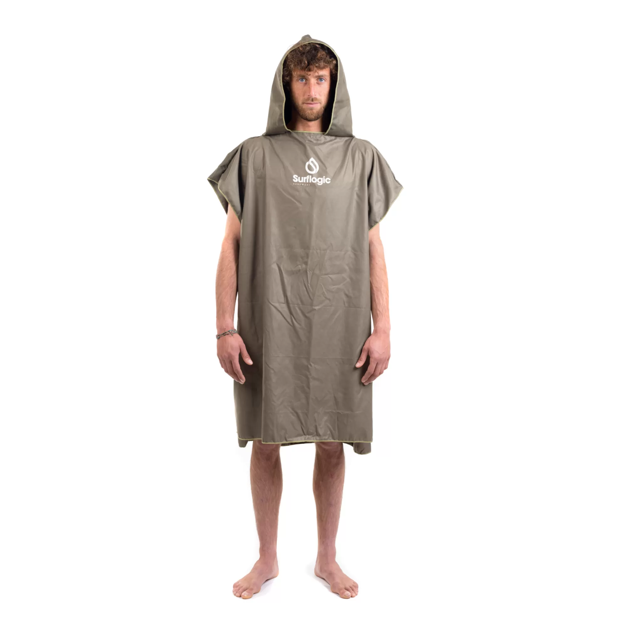 Surflogic Ponchos>Quick-Dry Poncho Microfibre Vert Olive