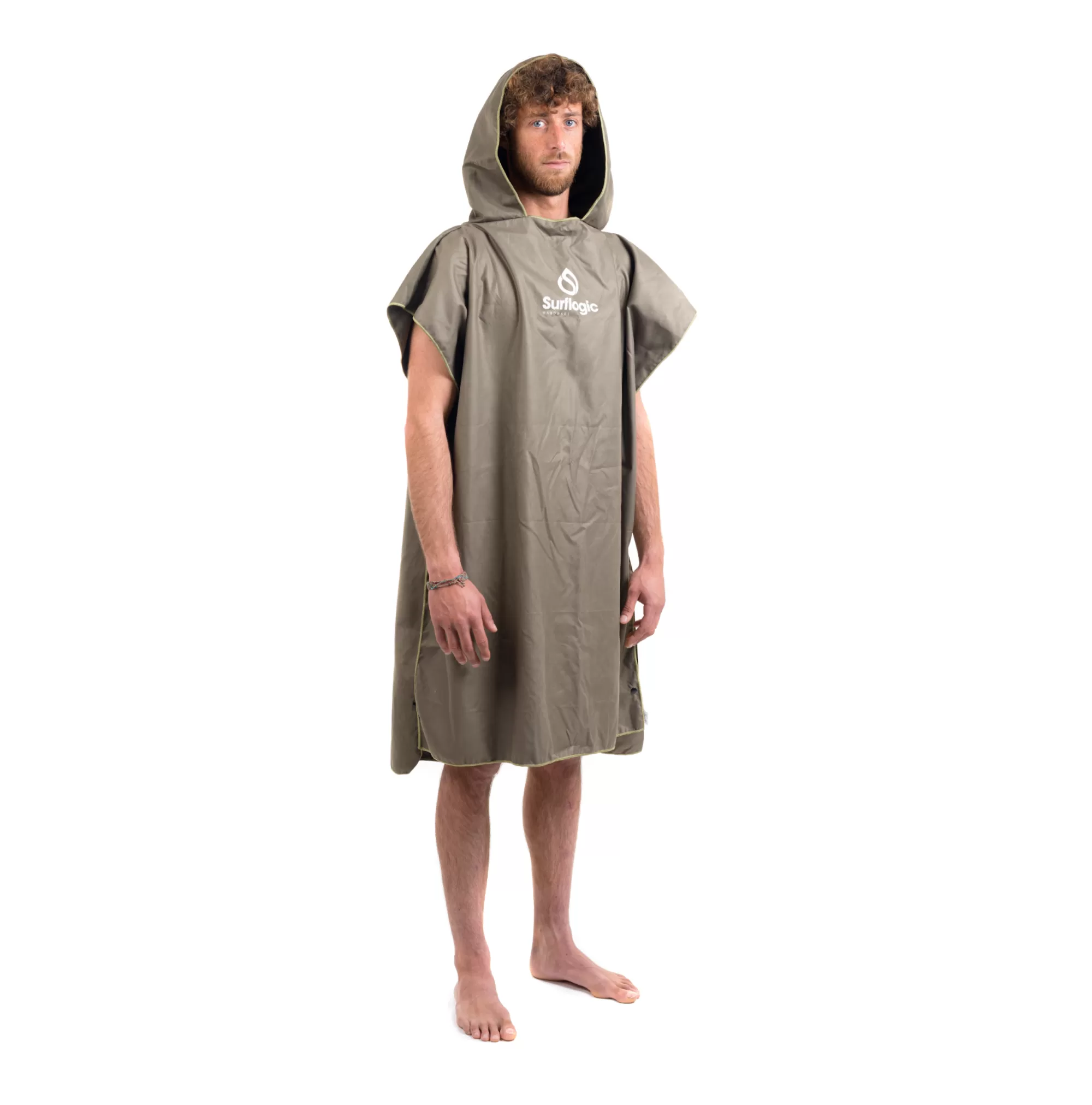 Surflogic Ponchos>Quick-Dry Poncho Microfibre Vert Olive